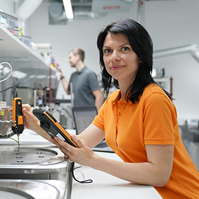 Calibration of flow meters in the flow laboratory