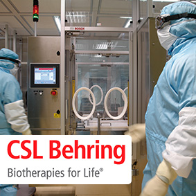 Sterile filling line at CSL Behring GmbH